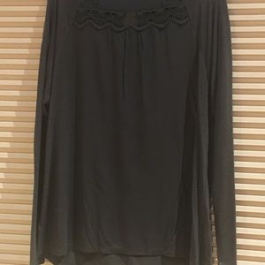 Top with lace close to neck area